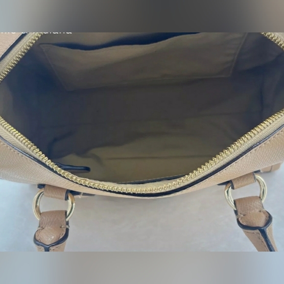 Coach Designer Tan Bennett Crossgrain Leather Crossbody Purse Handbag - Picture 7 of 10